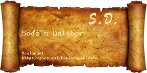 Soós Dalibor névjegykártya